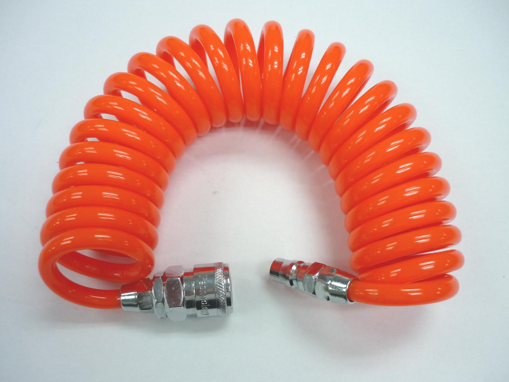 PU coil tube, PU Spiral Hose, Air Hose, pneumatic tubing - PU Coil tube with coupler